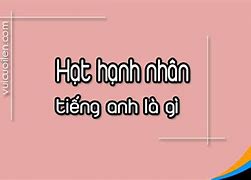 Hạnh Nhân Trong Tiếng Anh Là Gì